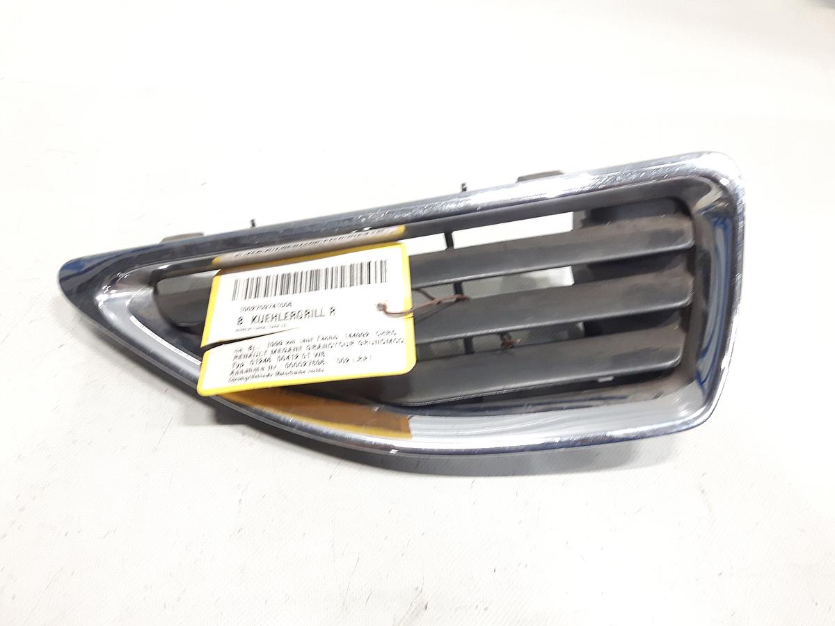 Renault Megane KA BJ1999 original Einsatz Grill rechts schwarz chrom